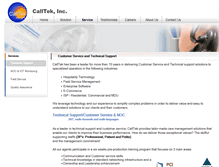 Tablet Screenshot of calltekcenter.com